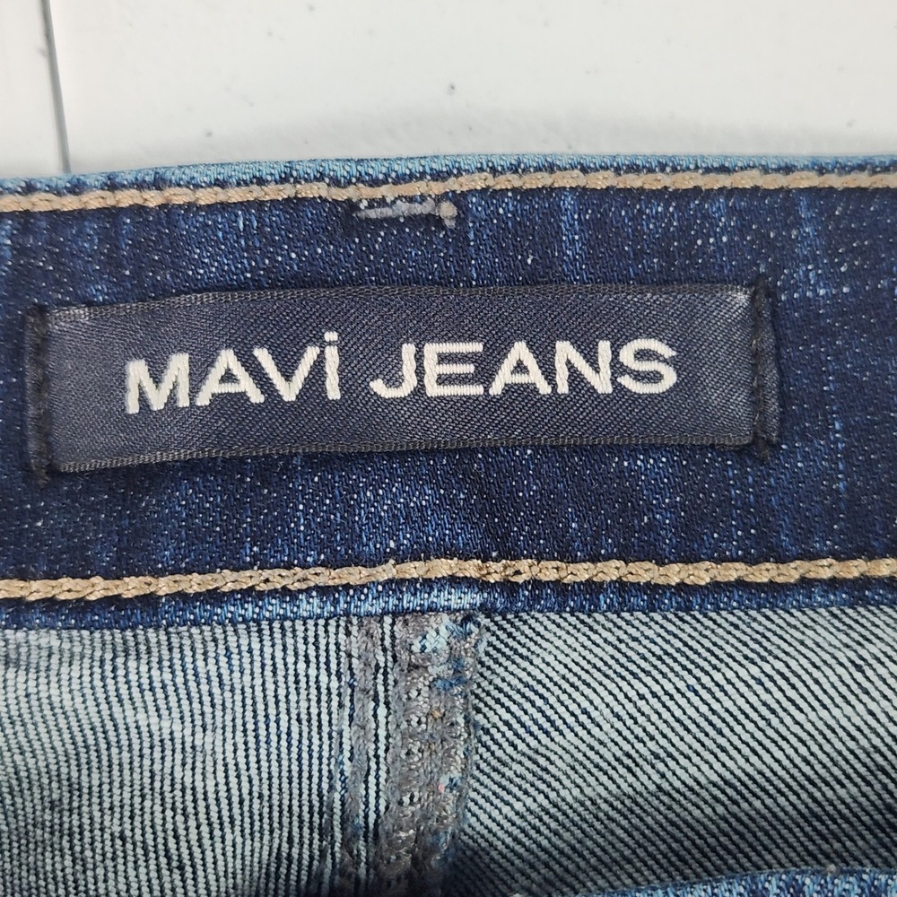 Mavi Jake Slim Leg Jeans Mens 34x30 Dark Indigo Organic Cotton Stretch Denim - Picture 7 of 10